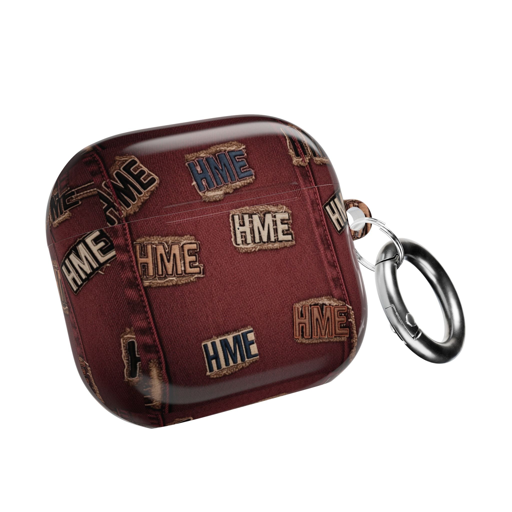 AirPod Case -HME  Stressed Denim with Patches design
