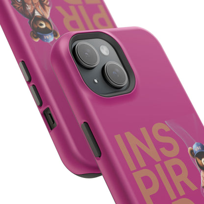 Phone Cases - HME Logo Bear, Inspired to take action Pink