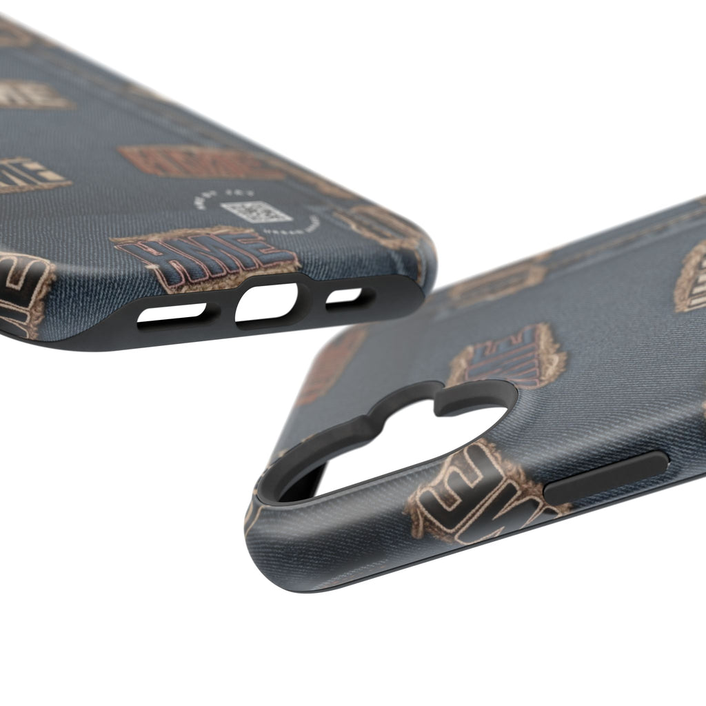 Phone Case Stressed Denim HME Patches Impact-Resistant