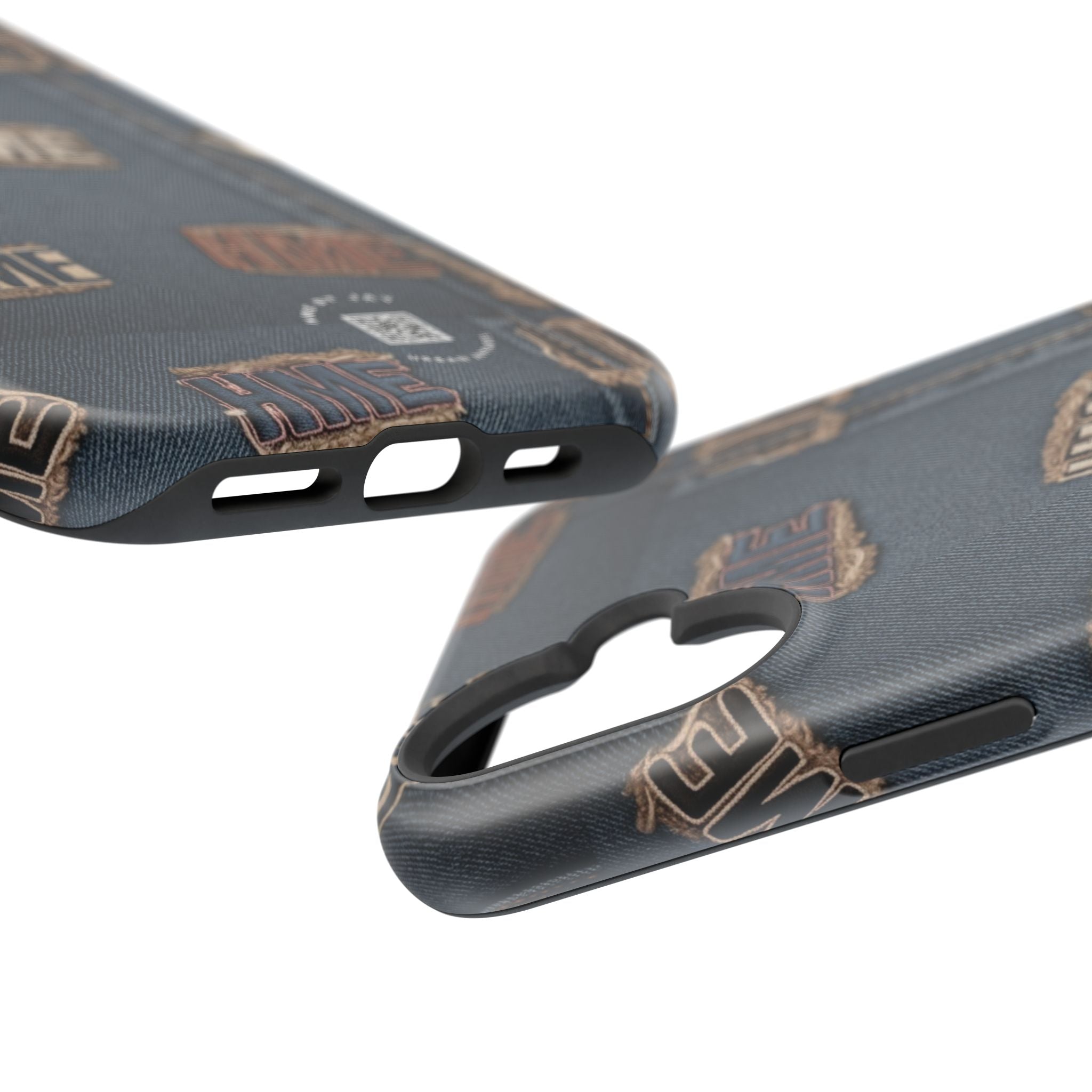 Phone Case Stressed Denim HME Patches Impact-Resistant