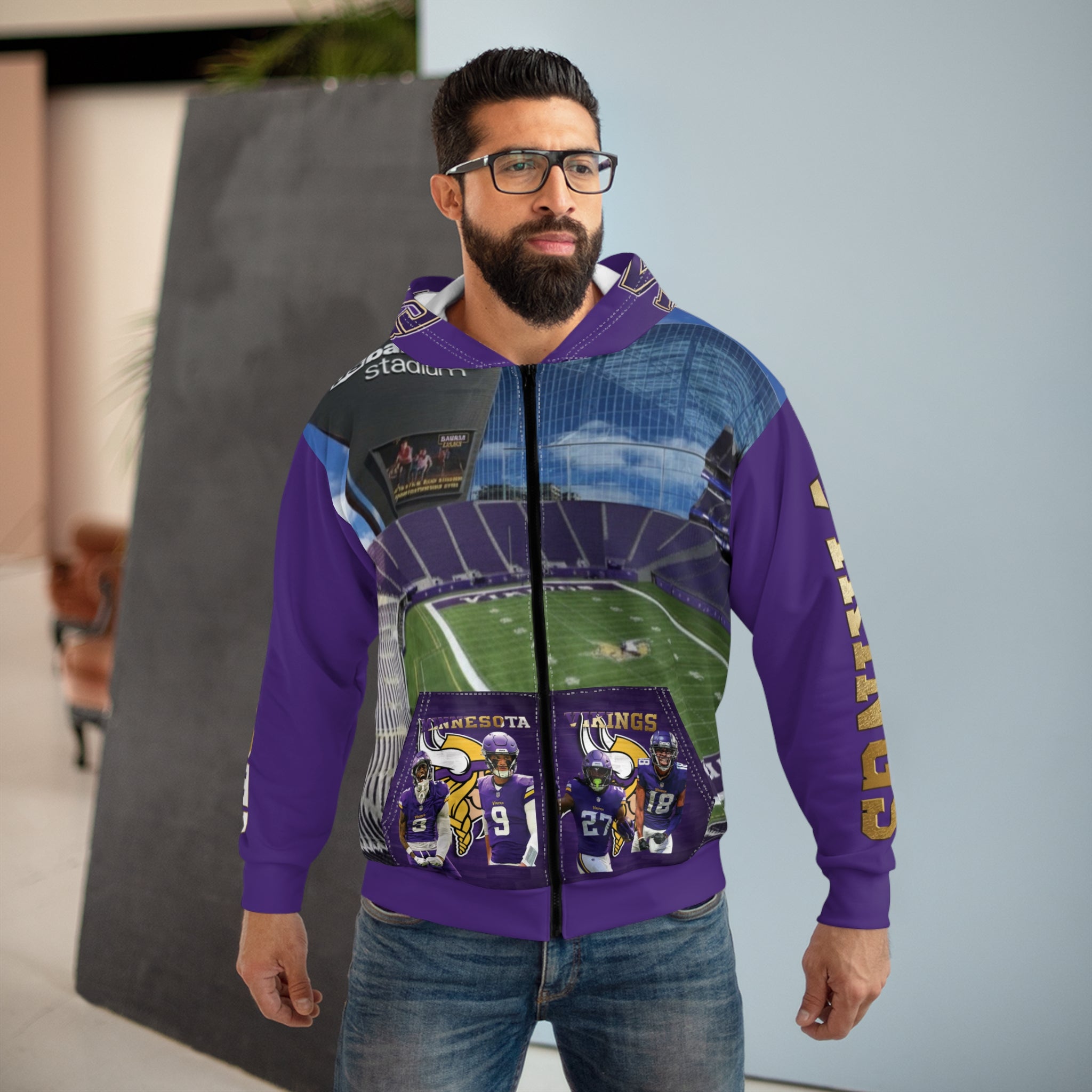 Minnesota Vikings Zip Hoodie with Hall of Famers