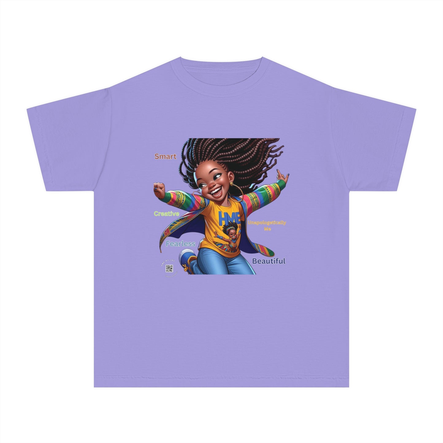 Empowerment Youth Tee (Ahnye's Melanin Collection) - Smart, Creative, Fearless, Beautiful, Gift for Kids, Inspirational Apparel, Back to School, Birthday, [...]