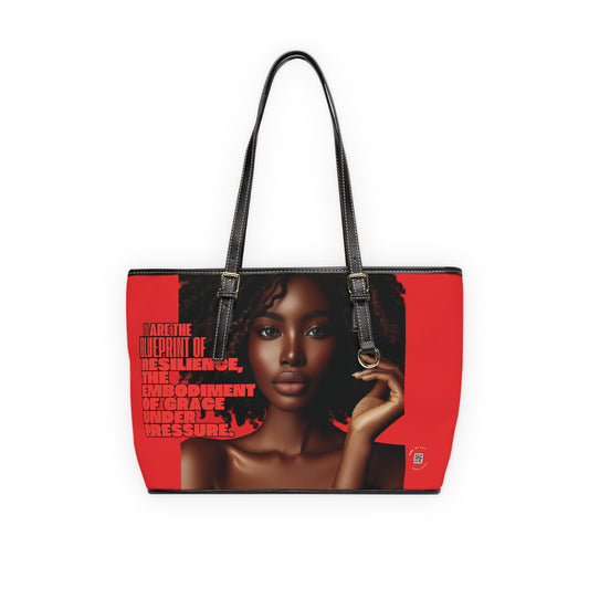 Shoulder Bag - Ahnye's Melanin Collection The Blueprint words of affirmation (Red)