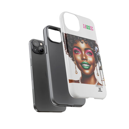 Phone Case - Ahnye's Melanin Collection Devine 9, AKA creation of beauty (White)