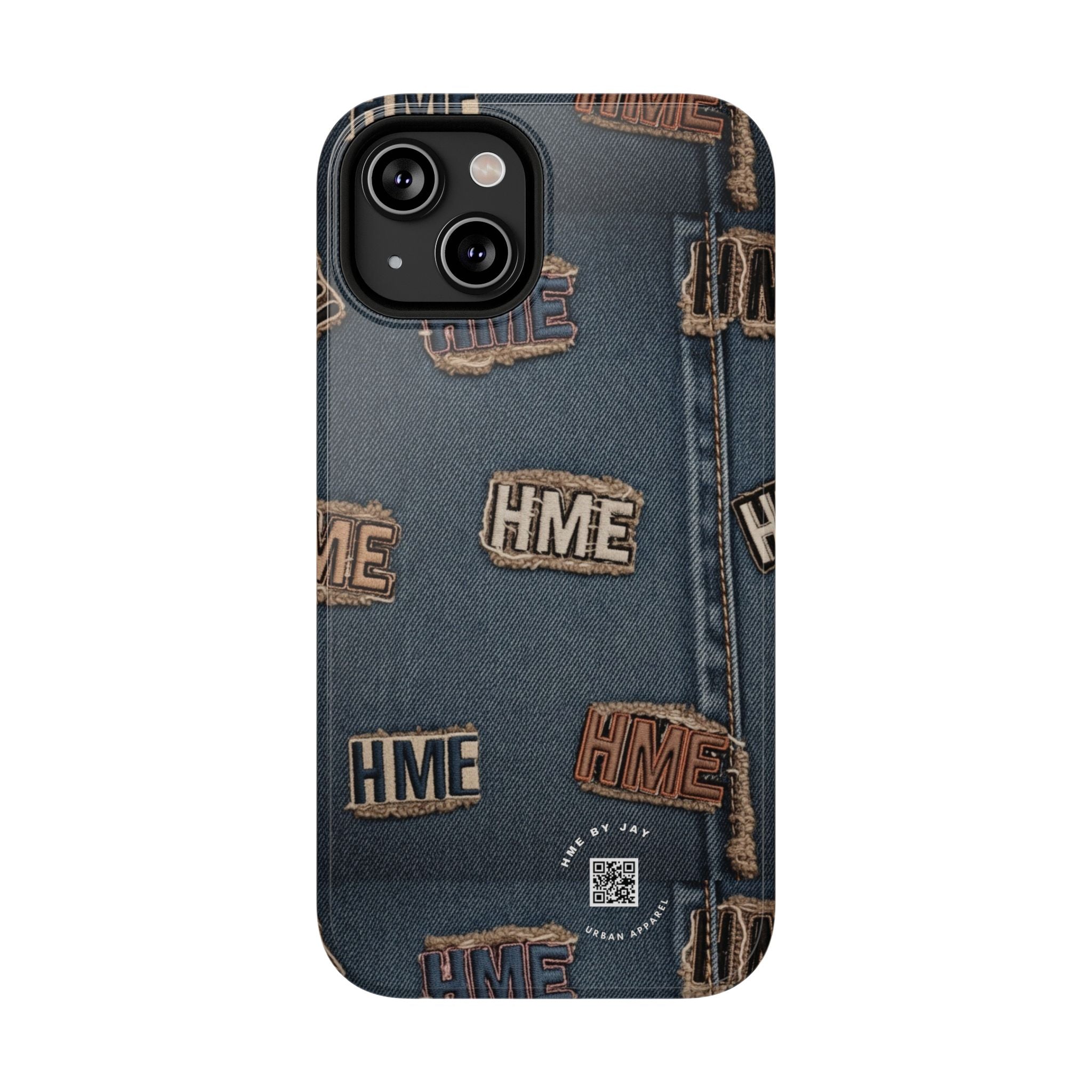Phone Case Stressed Denim HME Patches Impact-Resistant