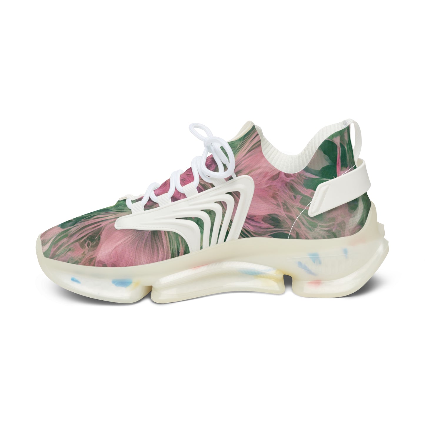 FlexComfort Pink & Green Women's Mesh Sneakers