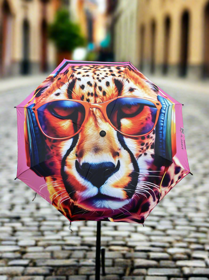 The Urban Cheetah Collection Semi-Automatic Foldable Umbrella