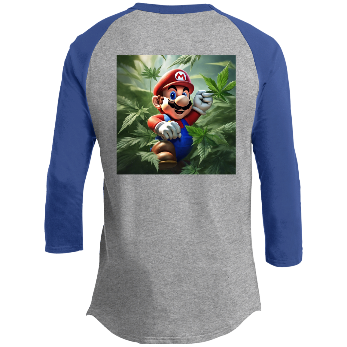 Branded Unisex 420 Mario Collection 3/4 Raglan Sleeve Shirt