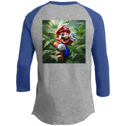 Branded Unisex 420 Mario Collection 3/4 Raglan Sleeve Shirt