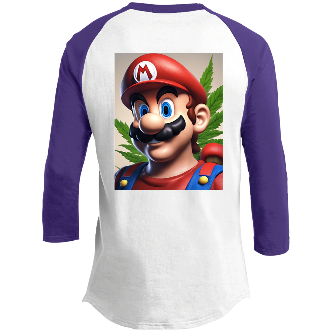 Branded Unisex 420 Mario Collection 3/4 Raglan Sleeve Shirt