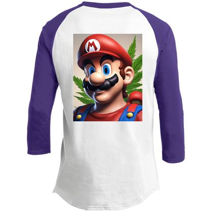 Branded Unisex 420 Mario Collection 3/4 Raglan Sleeve Shirt