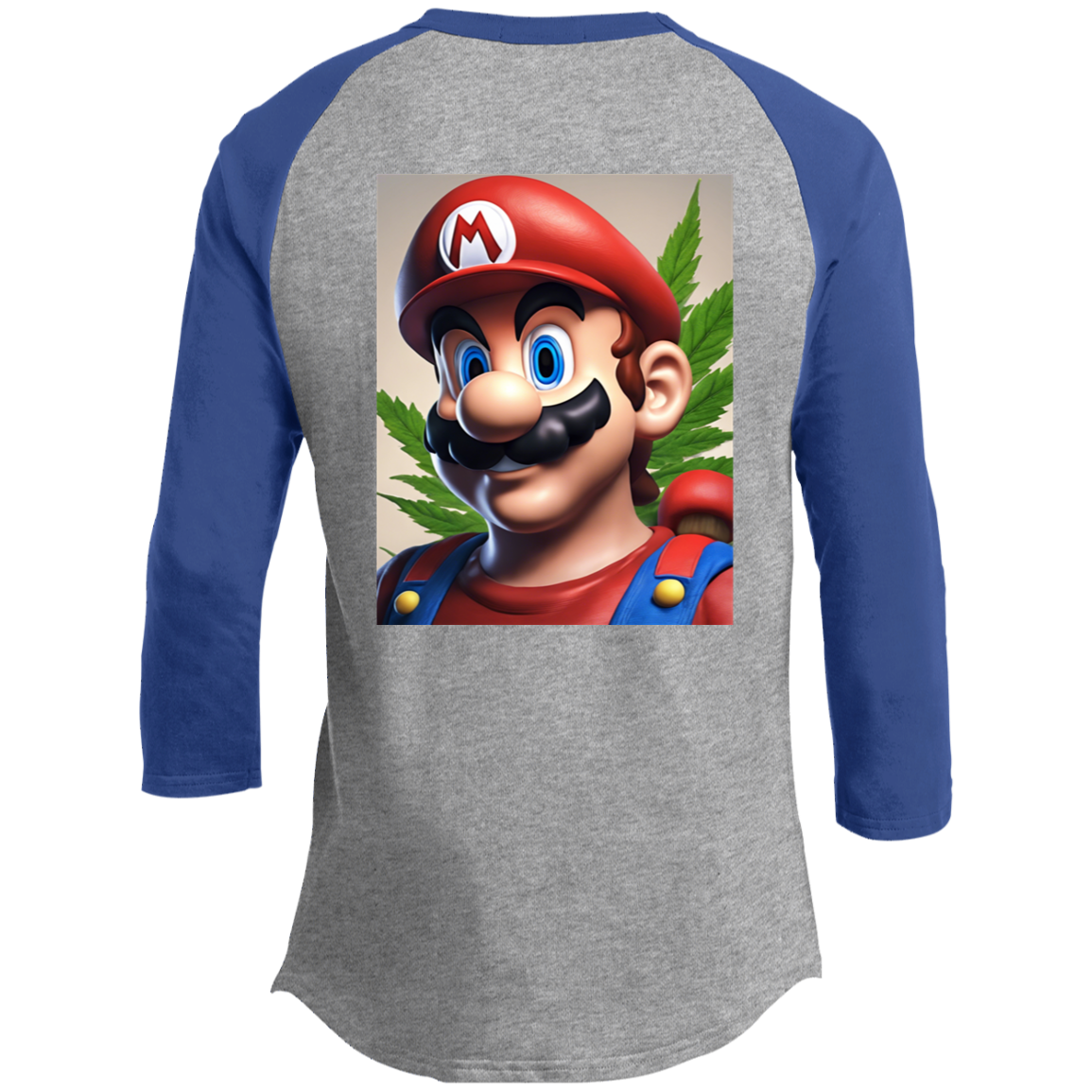 Branded Unisex 420 Mario Collection 3/4 Raglan Sleeve Shirt