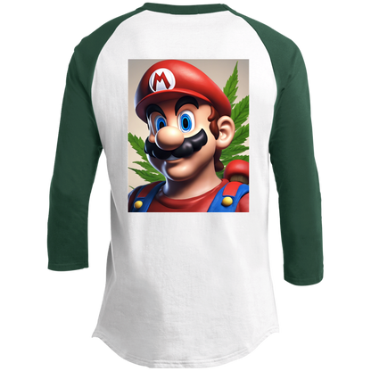 Branded Unisex 420 Mario Collection 3/4 Raglan Sleeve Shirt