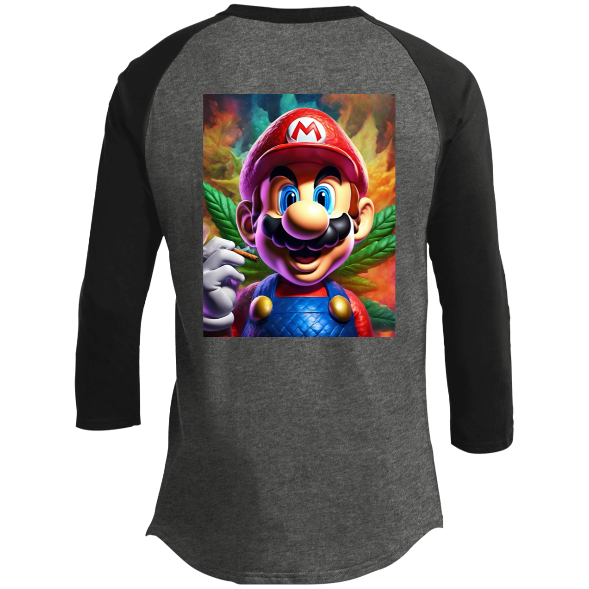 Branded Unisex 420 Mario Collection 3/4 Raglan Sleeve Shirt