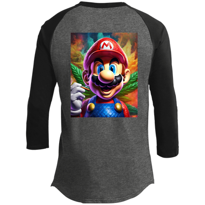 Branded Unisex 420 Mario Collection 3/4 Raglan Sleeve Shirt