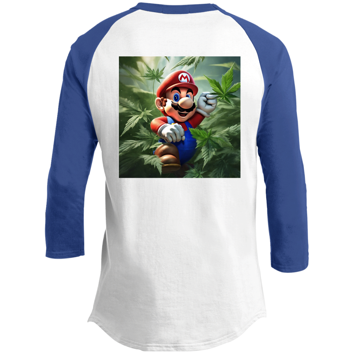 Branded Unisex 420 Mario Collection 3/4 Raglan Sleeve Shirt