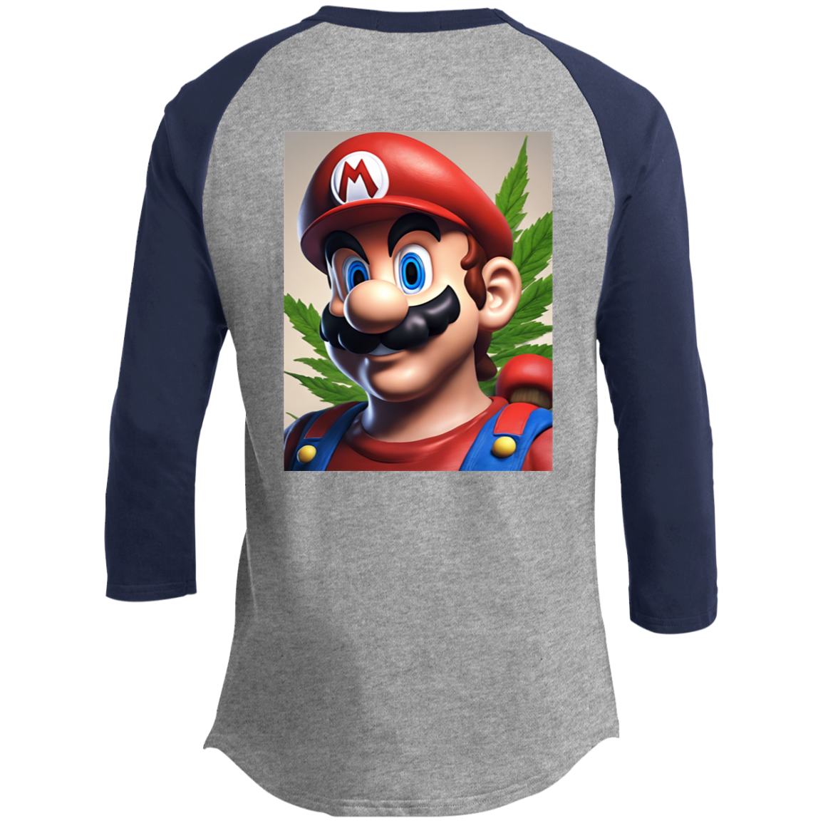 Branded Unisex 420 Mario Collection 3/4 Raglan Sleeve Shirt