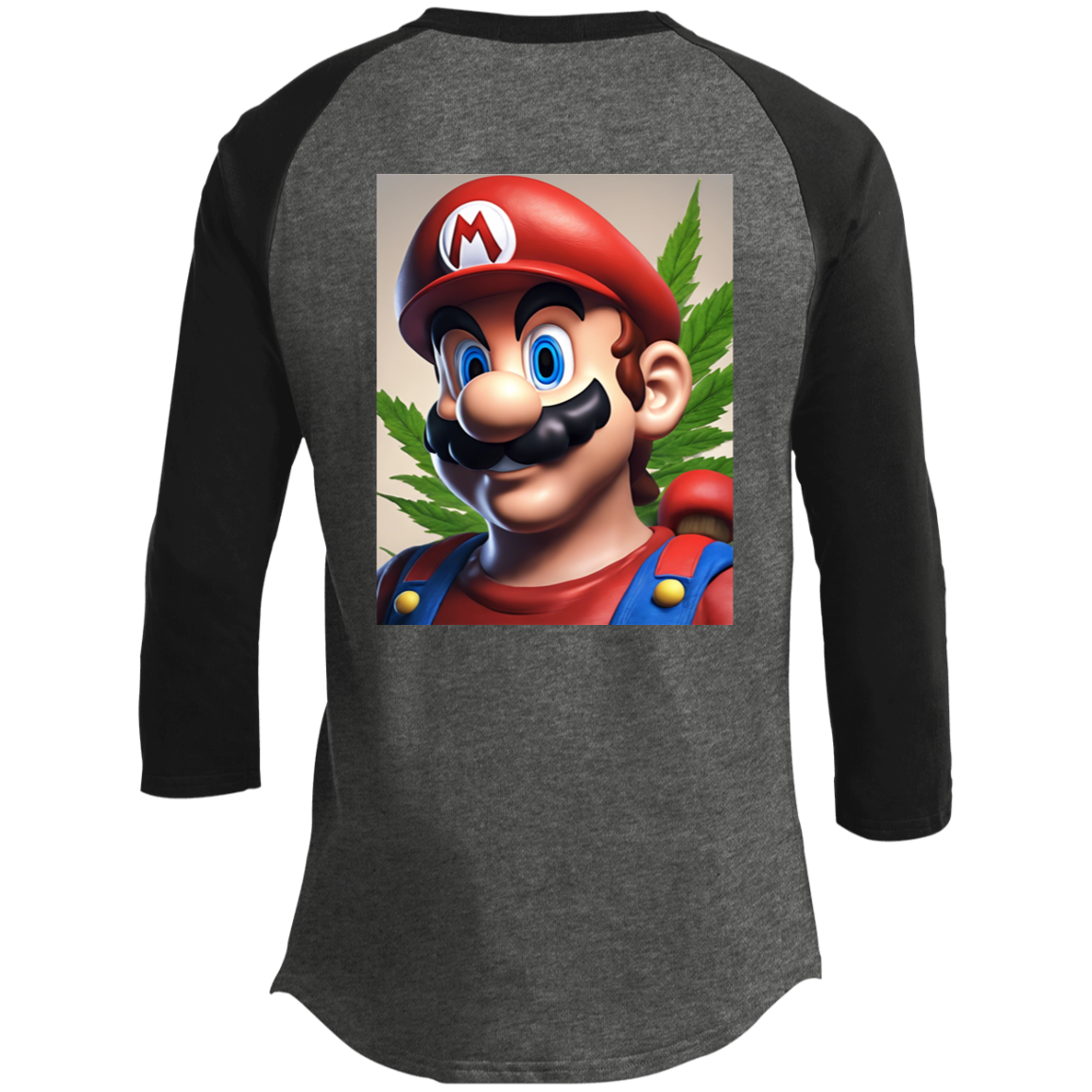 Branded Unisex 420 Mario Collection 3/4 Raglan Sleeve Shirt