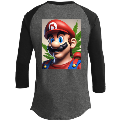 Branded Unisex 420 Mario Collection 3/4 Raglan Sleeve Shirt