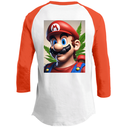 Branded Unisex 420 Mario Collection 3/4 Raglan Sleeve Shirt