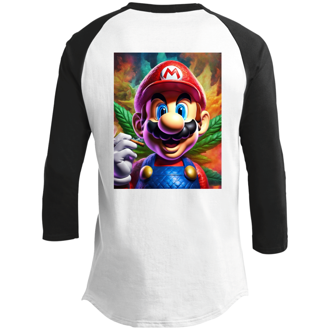 Branded Unisex 420 Mario Collection 3/4 Raglan Sleeve Shirt