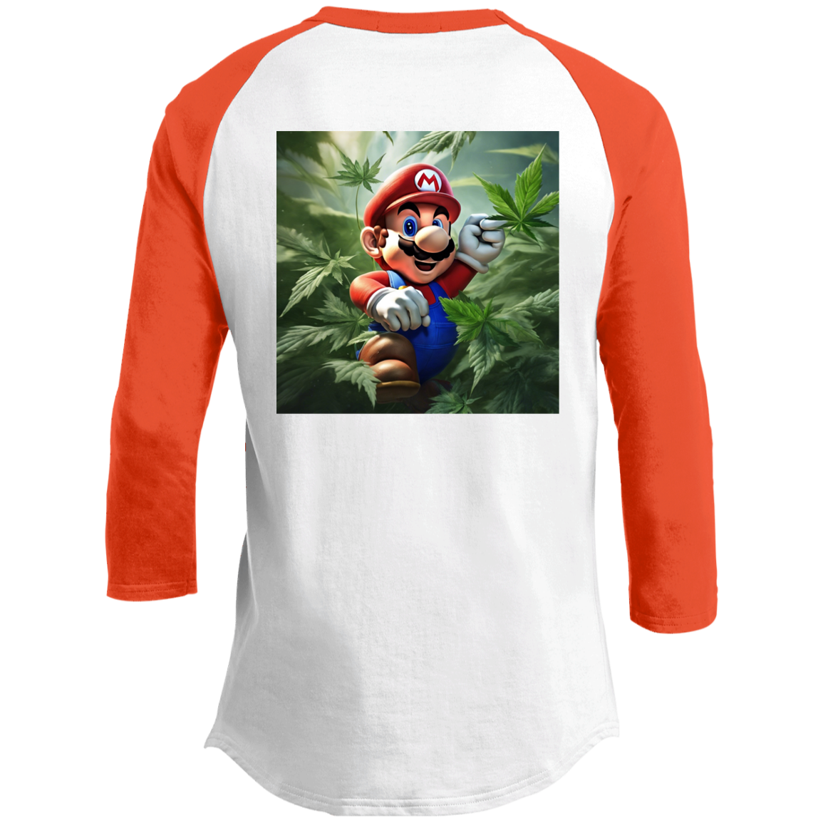 Branded Unisex 420 Mario Collection 3/4 Raglan Sleeve Shirt