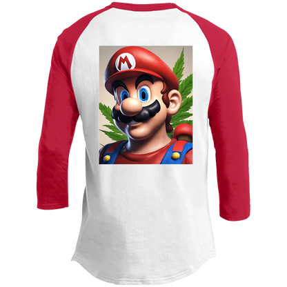 Branded Unisex 420 Mario Collection 3/4 Raglan Sleeve Shirt