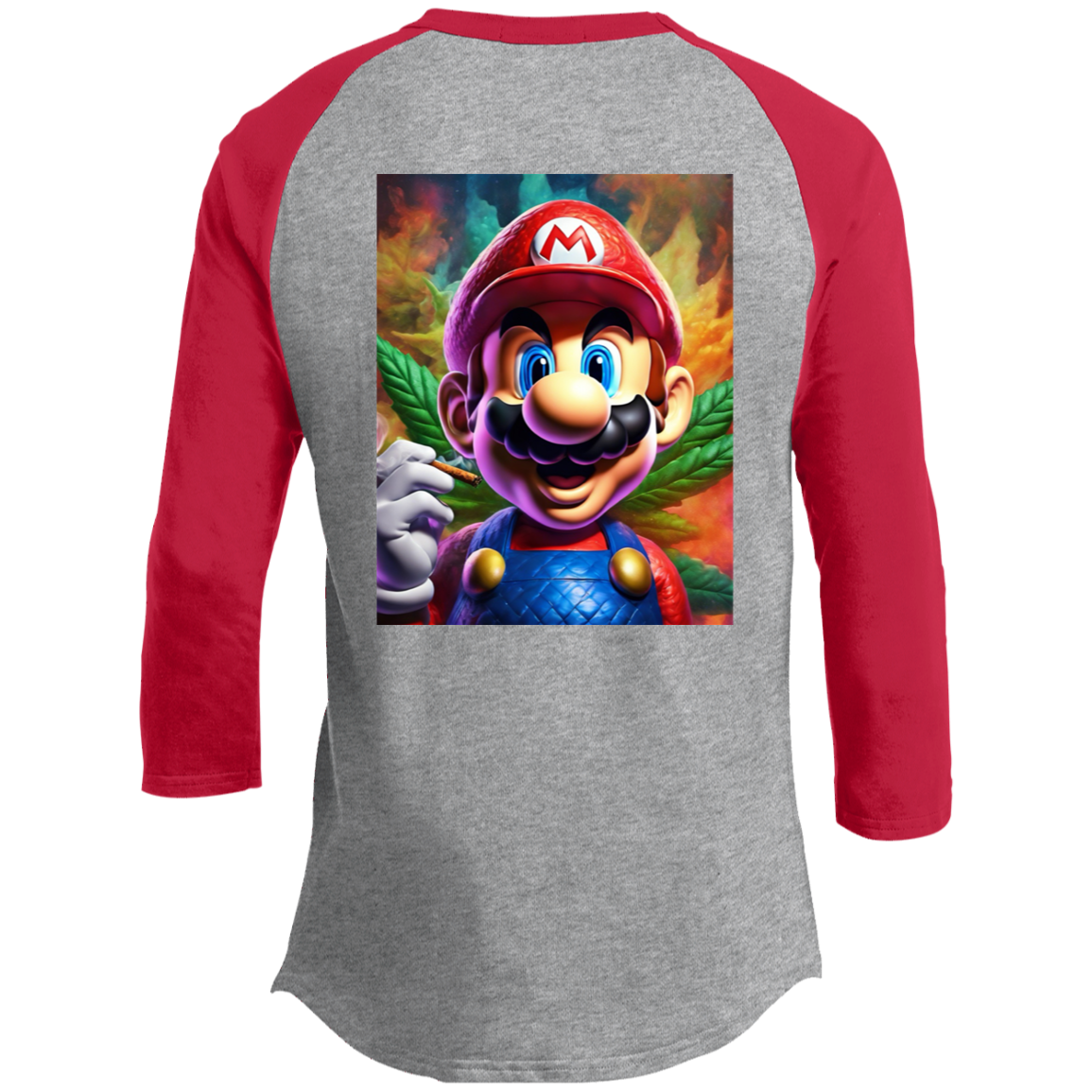 Branded Unisex 420 Mario Collection 3/4 Raglan Sleeve Shirt