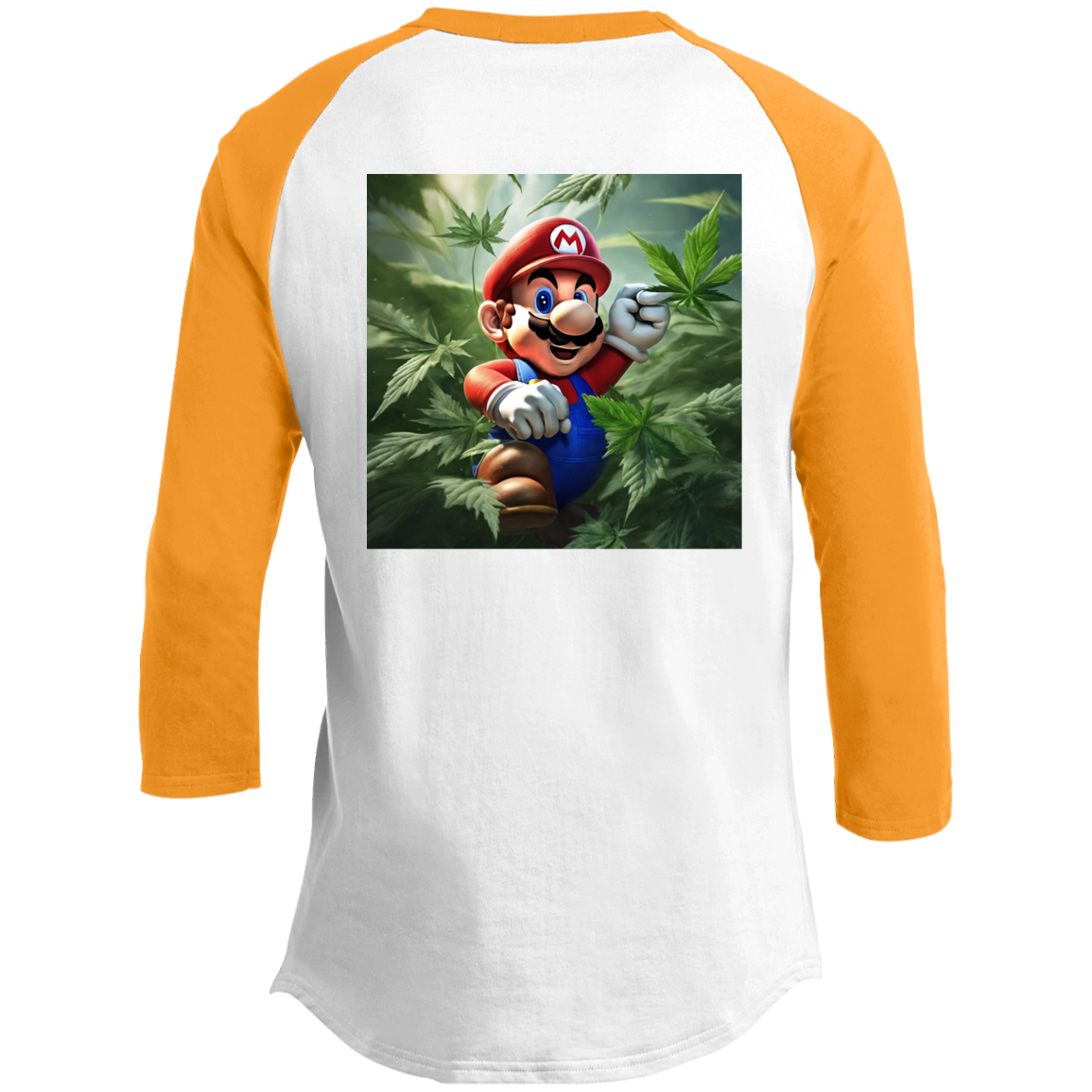 Branded Unisex 420 Mario Collection 3/4 Raglan Sleeve Shirt