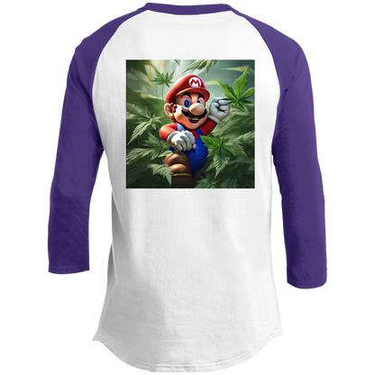 Branded Unisex 420 Mario Collection 3/4 Raglan Sleeve Shirt