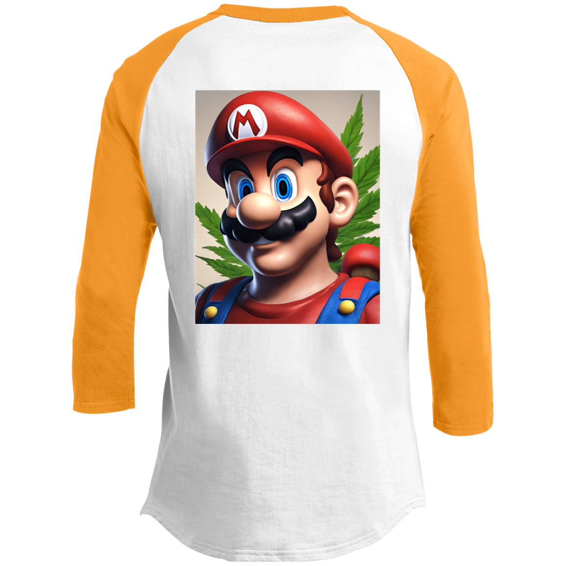 Branded Unisex 420 Mario Collection 3/4 Raglan Sleeve Shirt