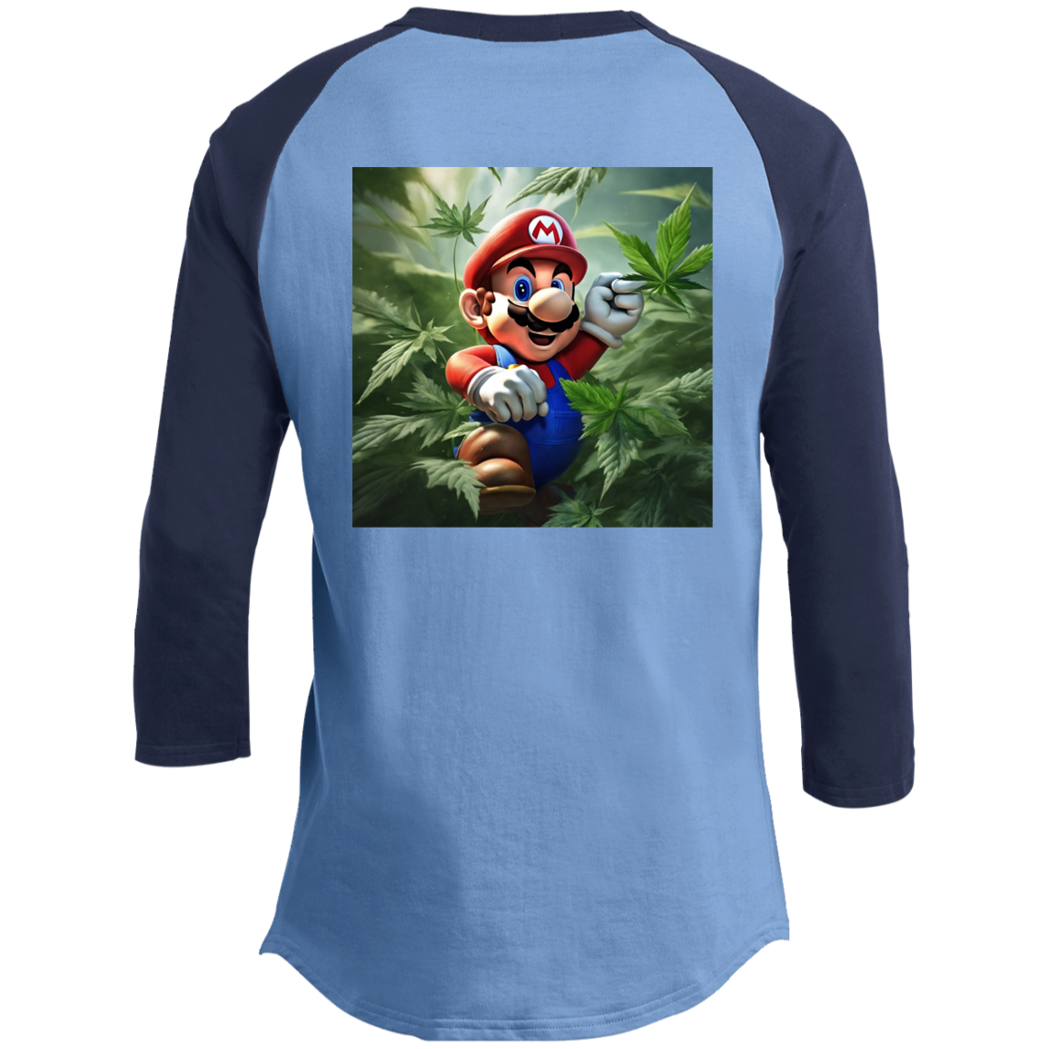 Branded Unisex 420 Mario Collection 3/4 Raglan Sleeve Shirt