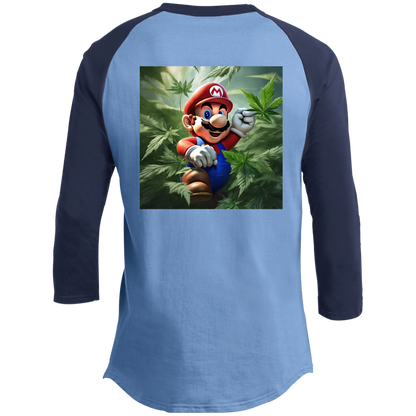 Branded Unisex 420 Mario Collection 3/4 Raglan Sleeve Shirt