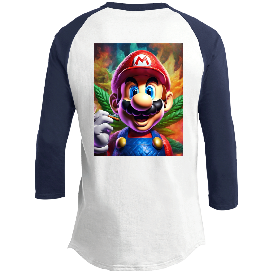 Branded Unisex 420 Mario Collection 3/4 Raglan Sleeve Shirt