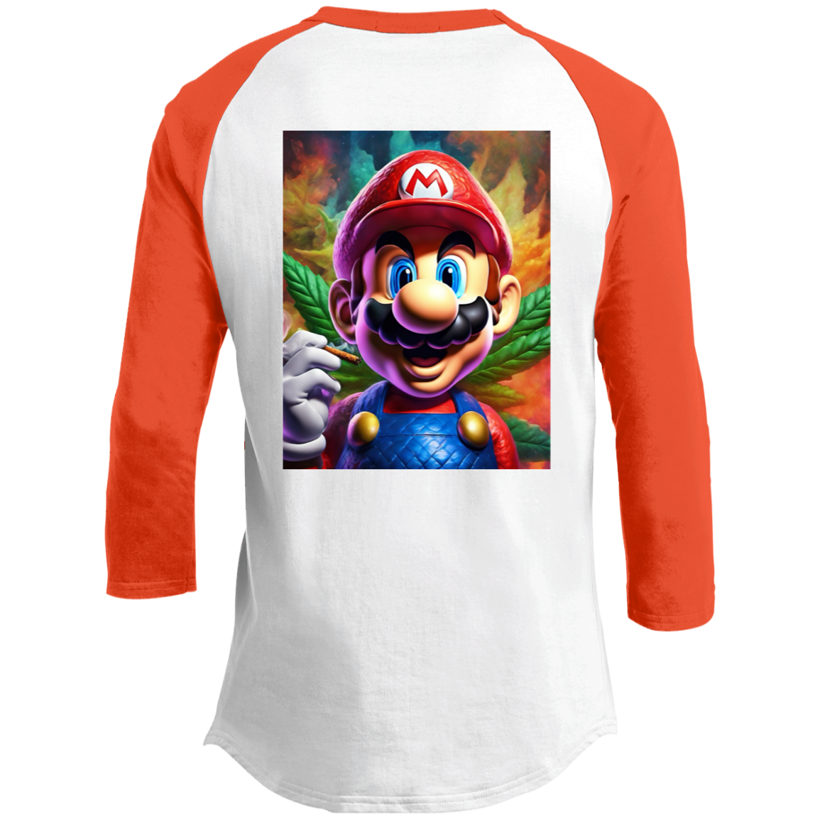 Branded Unisex 420 Mario Collection 3/4 Raglan Sleeve Shirt