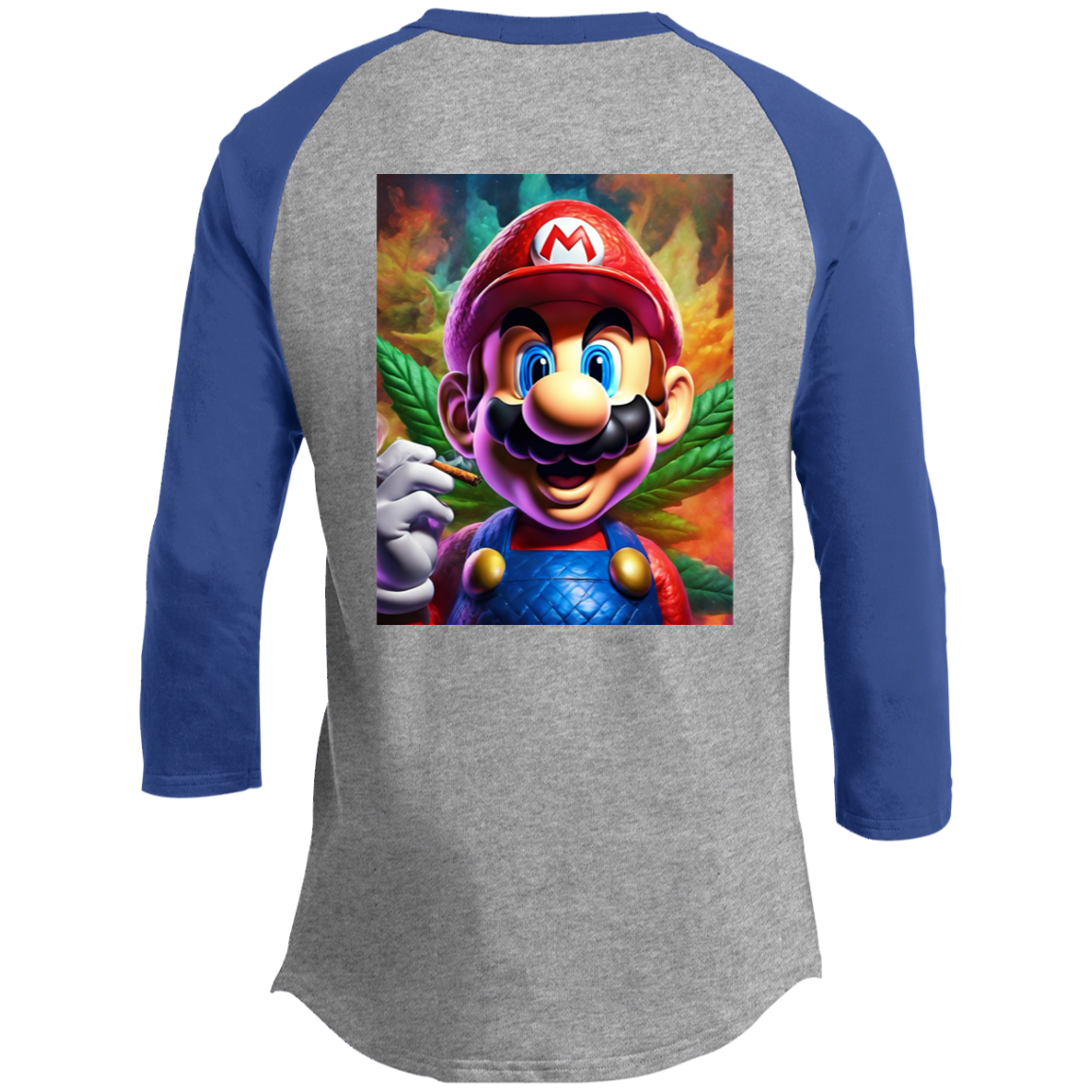 Branded Unisex 420 Mario Collection 3/4 Raglan Sleeve Shirt