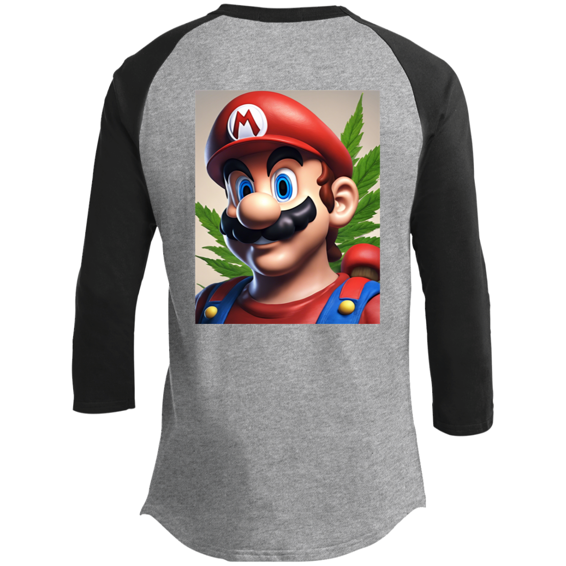 Branded Unisex 420 Mario Collection 3/4 Raglan Sleeve Shirt