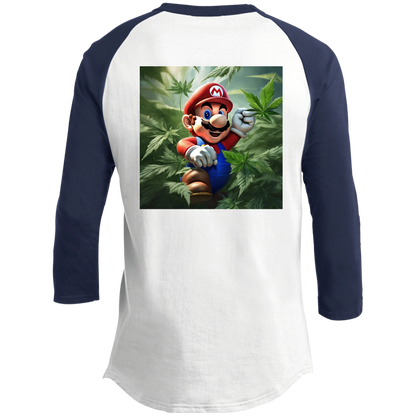 Branded Unisex 420 Mario Collection 3/4 Raglan Sleeve Shirt