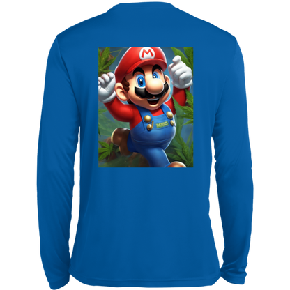 Branded 420 Mario Collection Long Sleeve Moisture-Wicking Tee