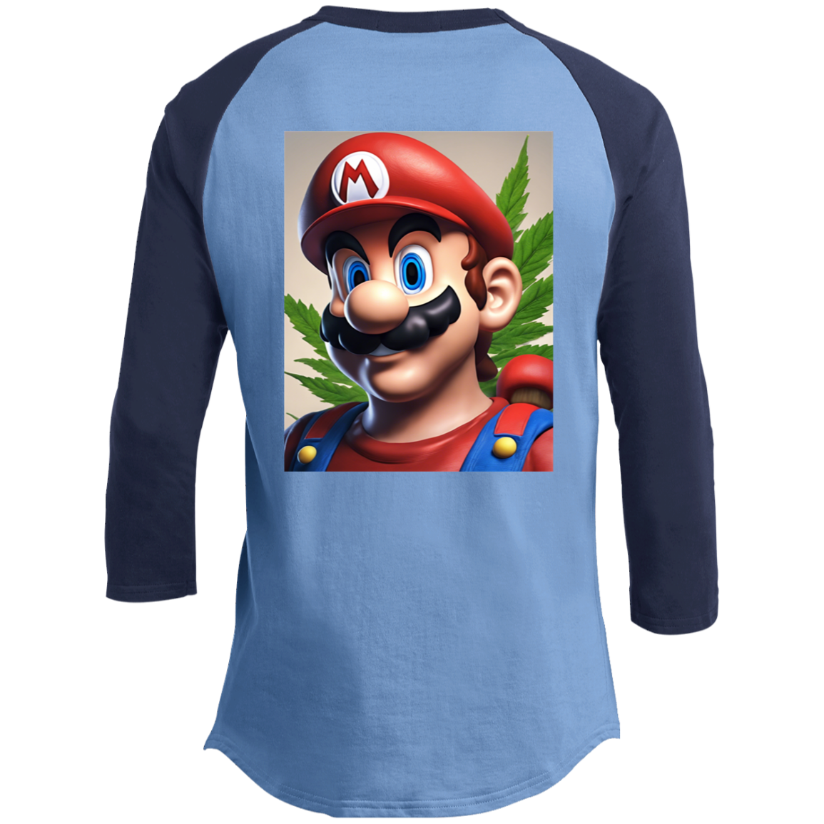 Branded Unisex 420 Mario Collection 3/4 Raglan Sleeve Shirt