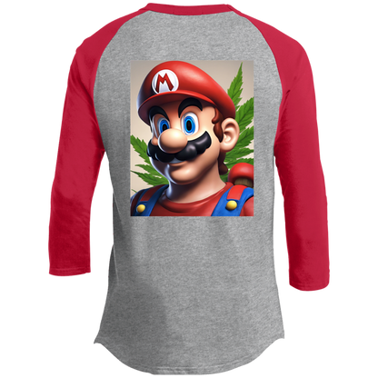 Branded Unisex 420 Mario Collection 3/4 Raglan Sleeve Shirt