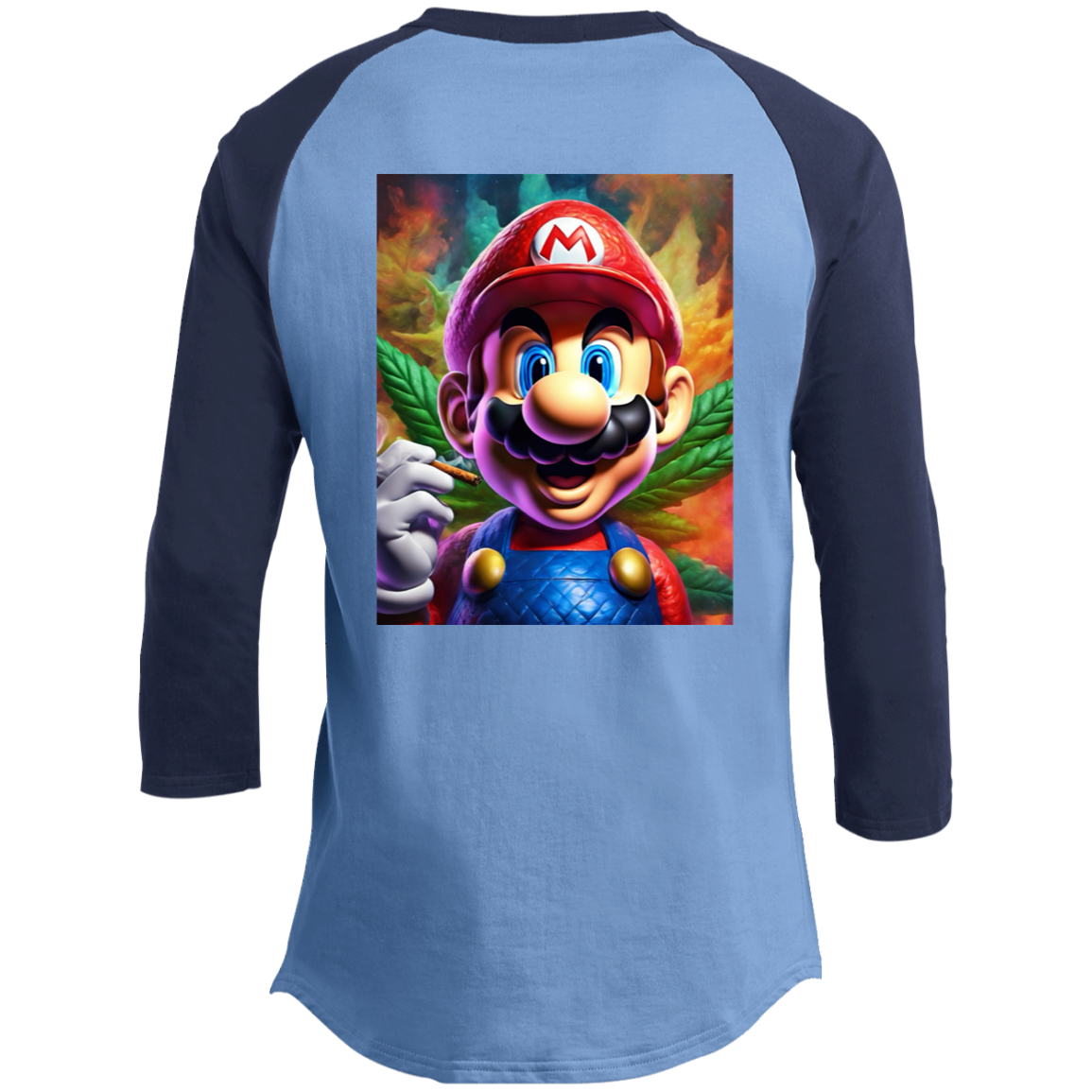 Branded Unisex 420 Mario Collection 3/4 Raglan Sleeve Shirt