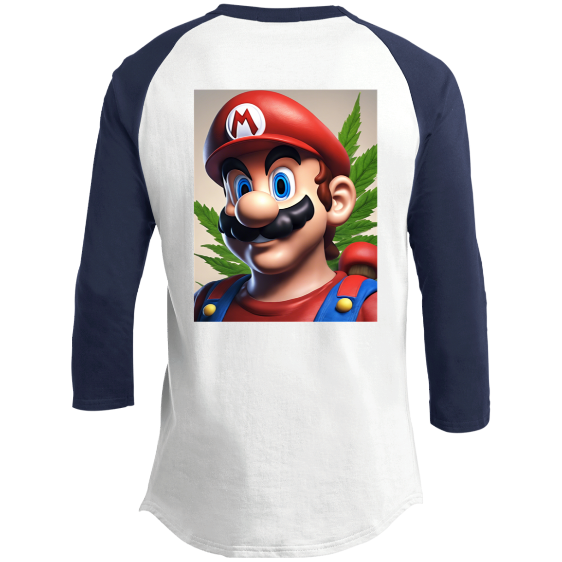 Branded Unisex 420 Mario Collection 3/4 Raglan Sleeve Shirt