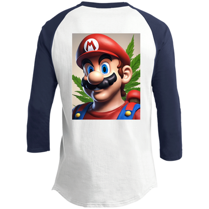 Branded Unisex 420 Mario Collection 3/4 Raglan Sleeve Shirt