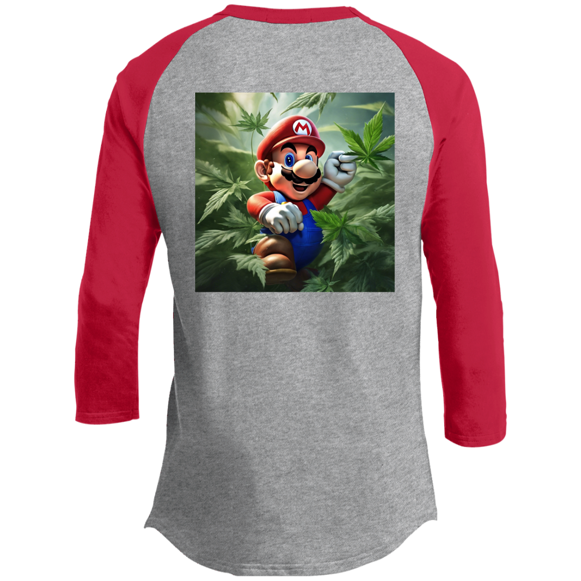 Branded Unisex 420 Mario Collection 3/4 Raglan Sleeve Shirt