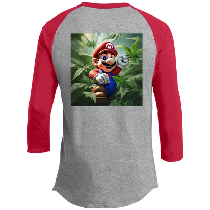 Branded Unisex 420 Mario Collection 3/4 Raglan Sleeve Shirt