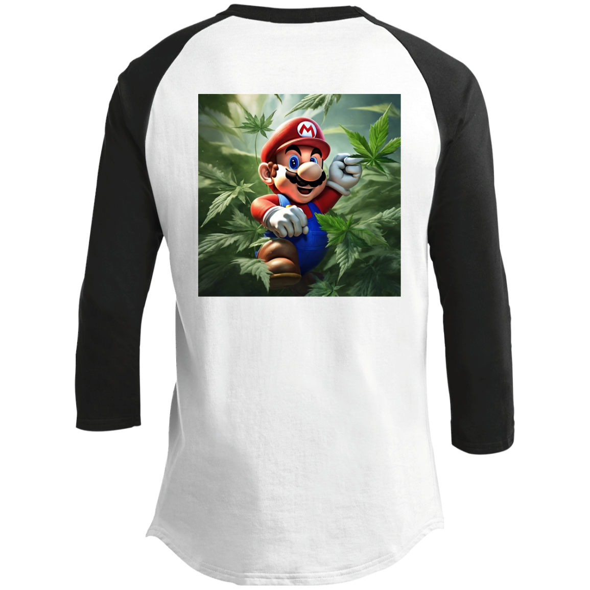 Branded Unisex 420 Mario Collection 3/4 Raglan Sleeve Shirt