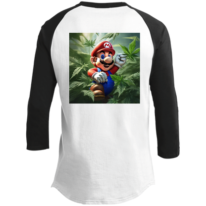 Branded Unisex 420 Mario Collection 3/4 Raglan Sleeve Shirt