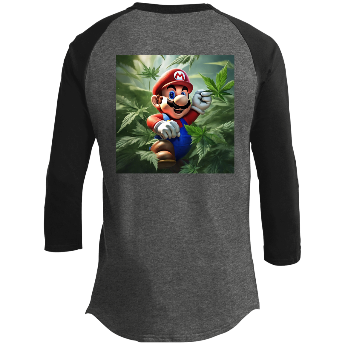 Branded Unisex 420 Mario Collection 3/4 Raglan Sleeve Shirt