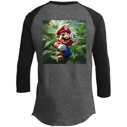 Branded Unisex 420 Mario Collection 3/4 Raglan Sleeve Shirt